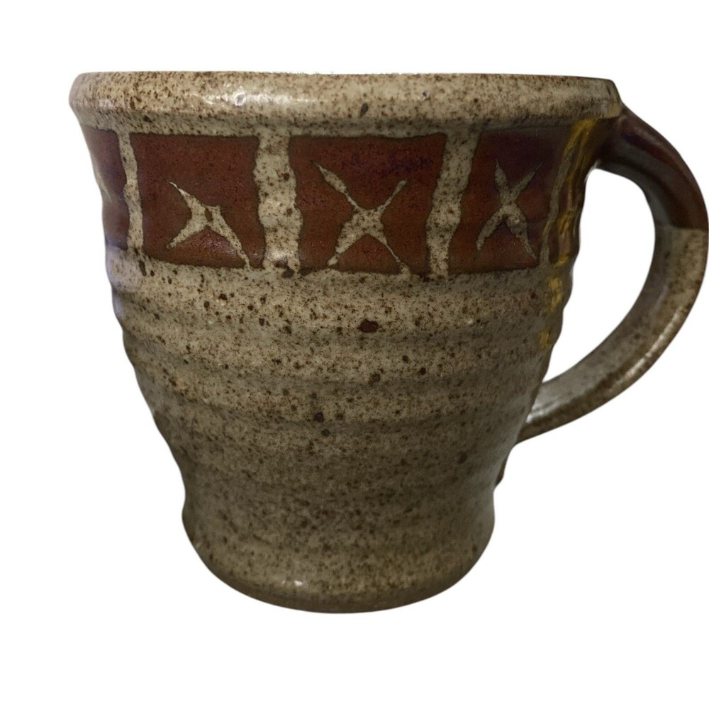 Culbertson Stoneware Mug Signed Stamped Handcrafted Speckled